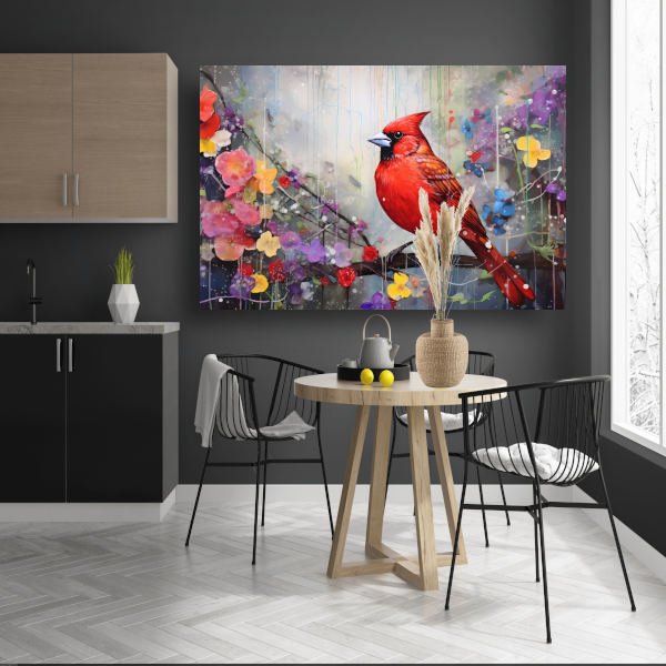 Colorful Serenity: A Modern Buddha Portrait aluminium muurcirkel