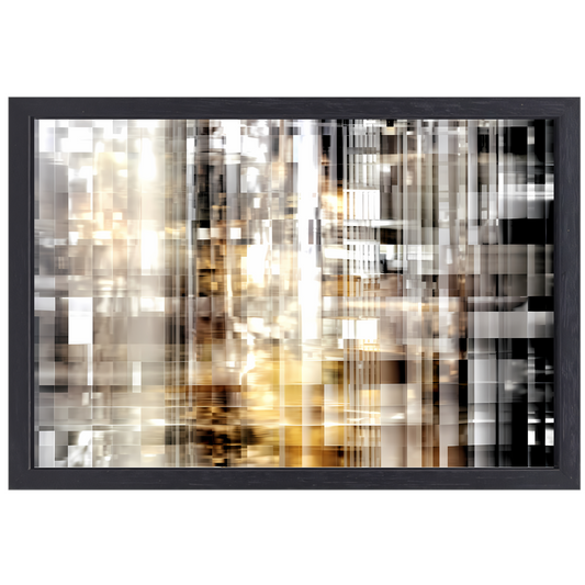 Reflecties van Chaos en Orde canvas met baklijst