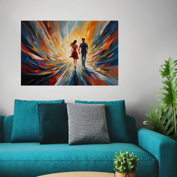 In de Vortex van Kleur en Licht poster