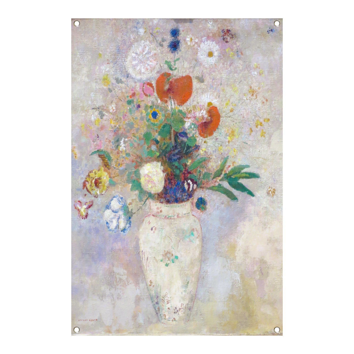 Vaas met bloemen - Odilon Redon tuinposter