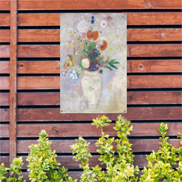 Vaas met bloemen - Odilon Redon tuinposter