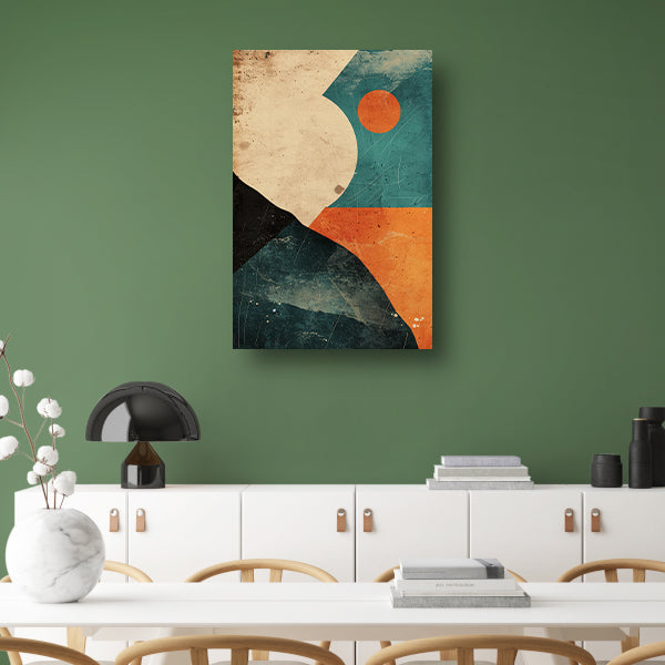 Abstracte Compositie met Kleurrijke Vormen canvas