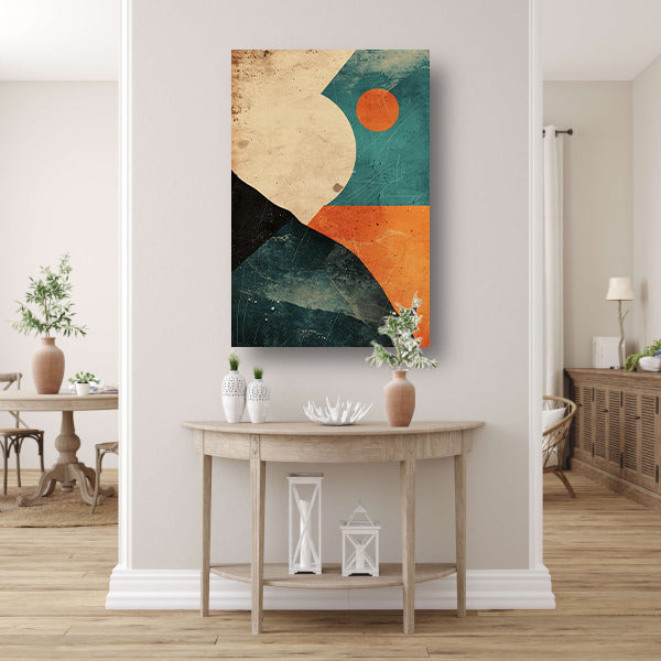 Abstracte Compositie met Kleurrijke Vormen canvas