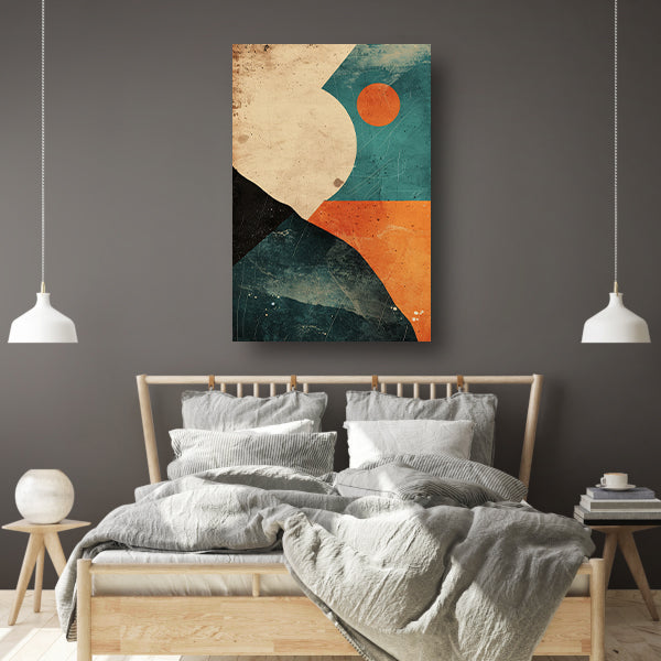 Abstracte Compositie met Kleurrijke Vormen canvas