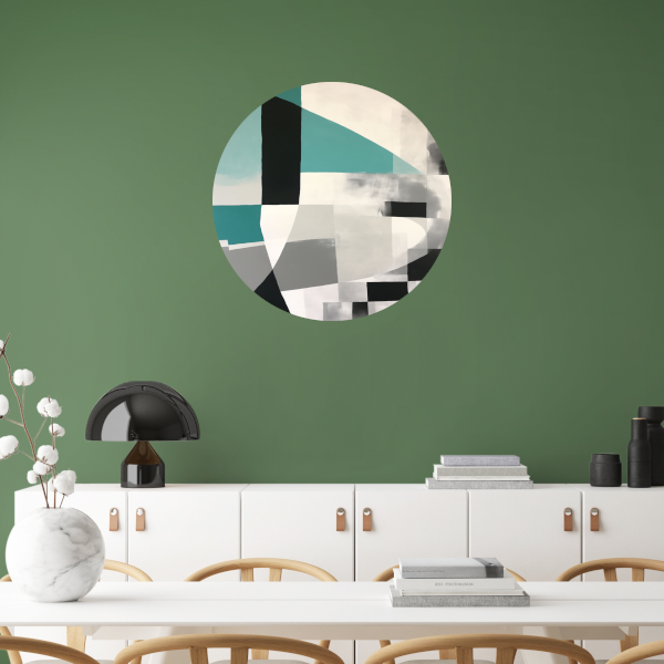 Abstracte Harmonie in Zwart en Wit forex muurcirkel
