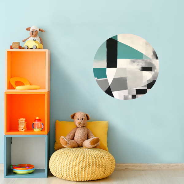 Abstracte Harmonie in Zwart en Wit forex muurcirkel