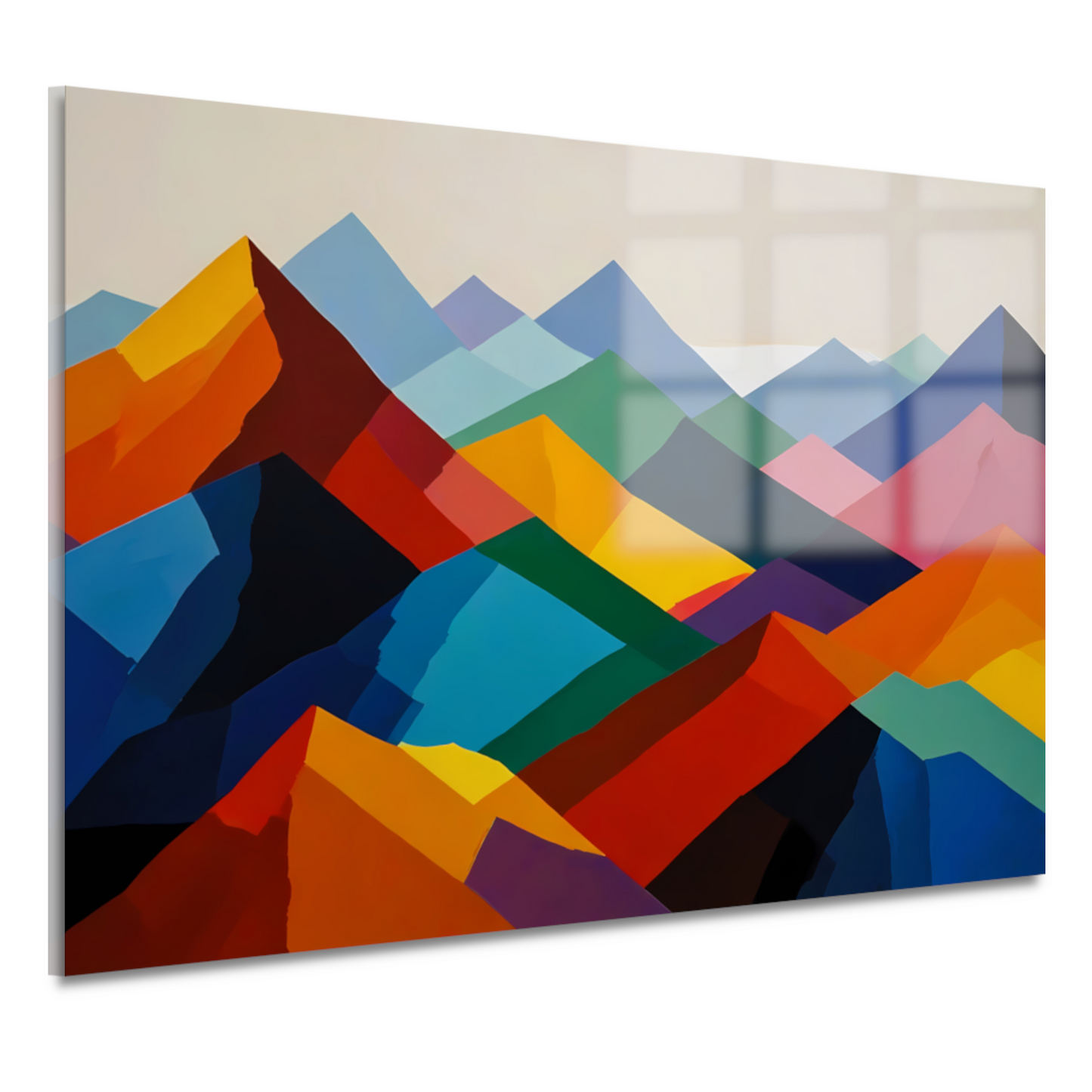 Dynamisch Kleurenspectrum van Abstracte Bergen acrylglas