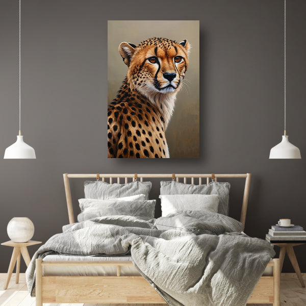 Hyperrealistisch Olieverf Cheetah Portret canvas
