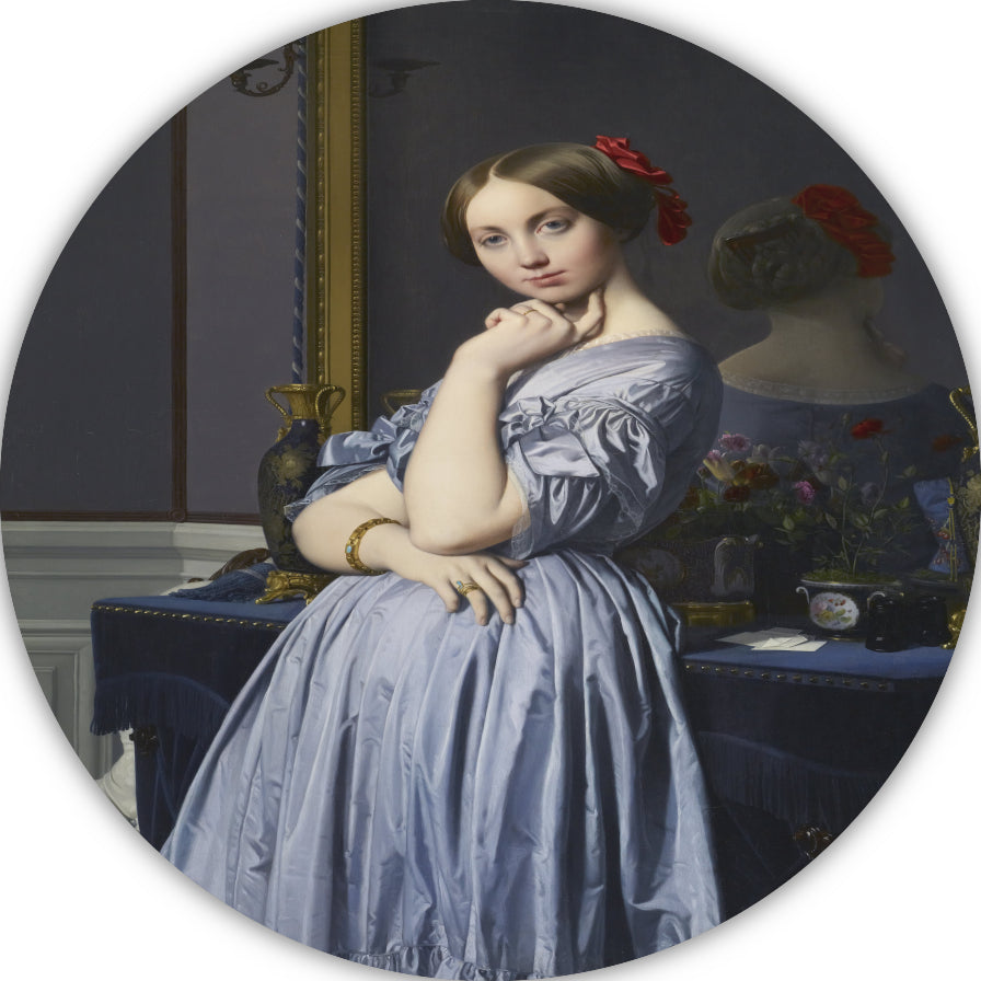 Portret van Comtesse dHaussonville - Jean-Auguste-Dominique Ingres aluminium muurcirkel