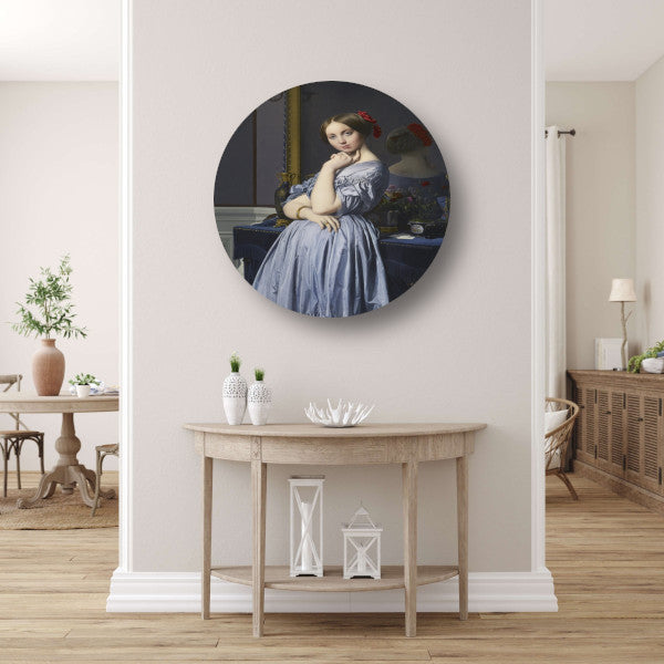 Portret van Comtesse dHaussonville - Jean-Auguste-Dominique Ingres aluminium muurcirkel