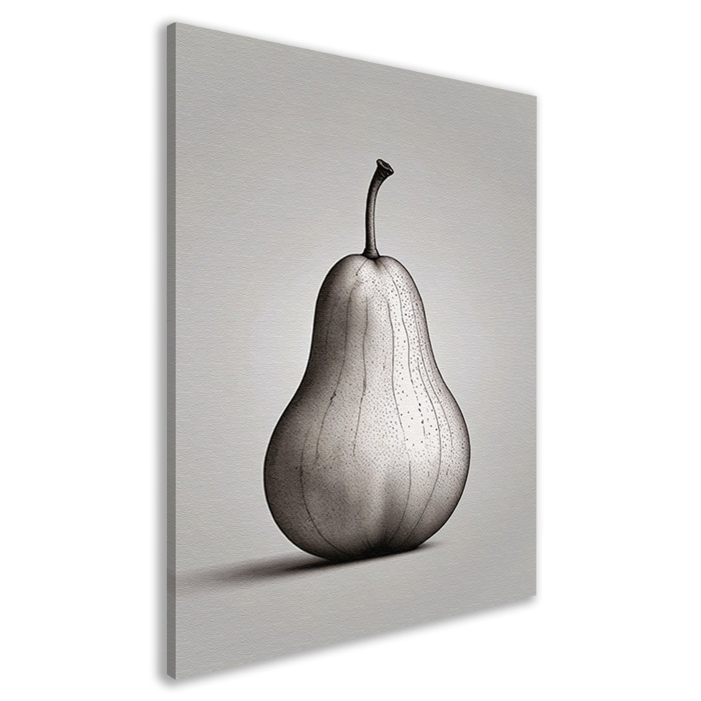 Minimalistische Peer in Zwart en Wit canvas
