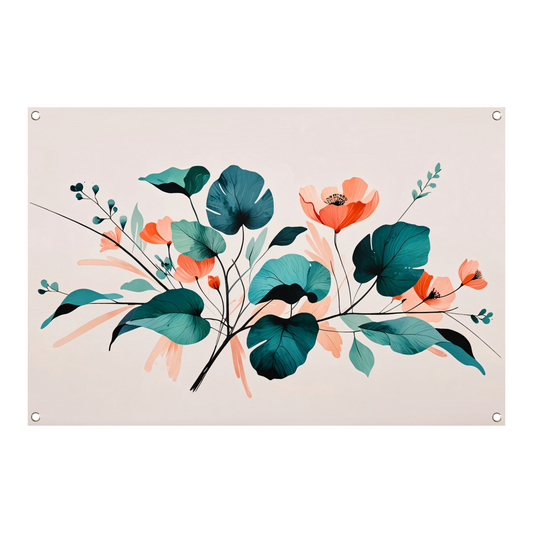 Moderne Japandi stijl botanische print tuinposter