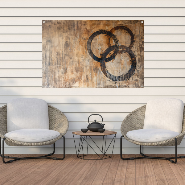 Abstracte Interpretatie van Olympische Eenheid tuinposter