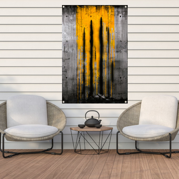 Moderne abstracte kunst met dynamische strepen tuinposter