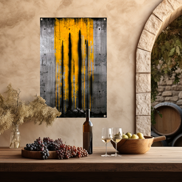 Moderne abstracte kunst met dynamische strepen tuinposter