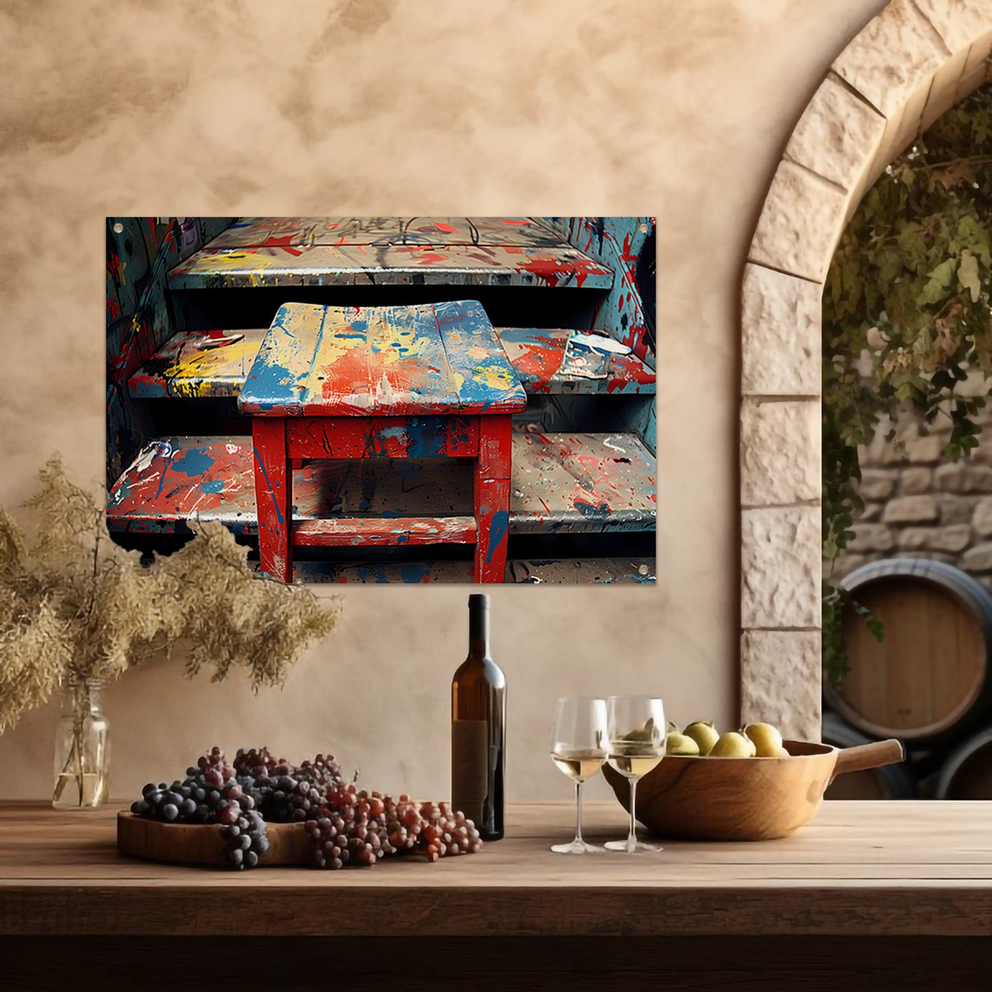 Piet Mondriaan Abstract Trap tuinposter