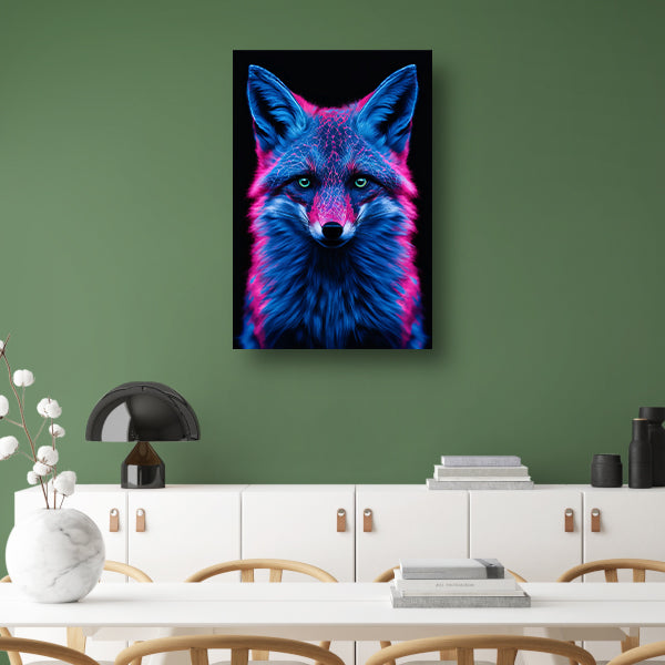 Bioluminescente vos met futuristische patronen canvas