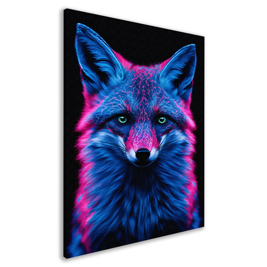 Bioluminescente vos met futuristische patronen canvas