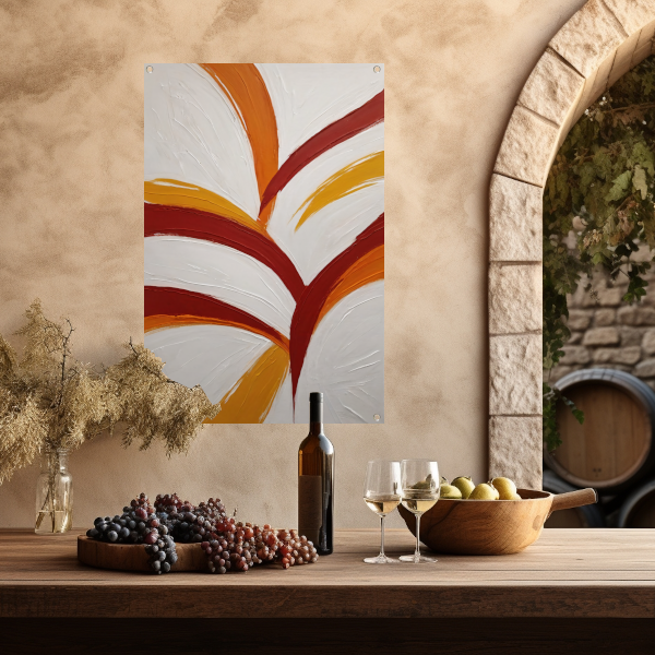 Abstract Swirls of Warmth and Energy tuinposter