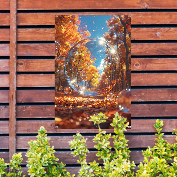 Herfstbol met Bomen in Bos tuinposter