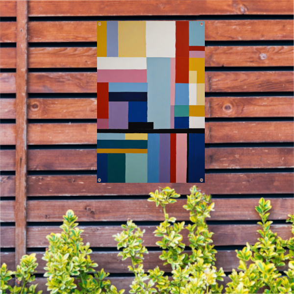 Abstracte Dans van Geometrie en Kleur tuinposter
