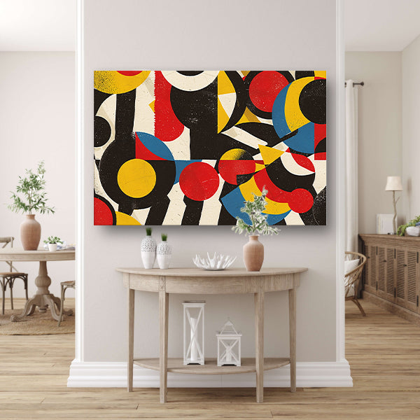 Geometrische compositie van kleur en vorm acrylglas