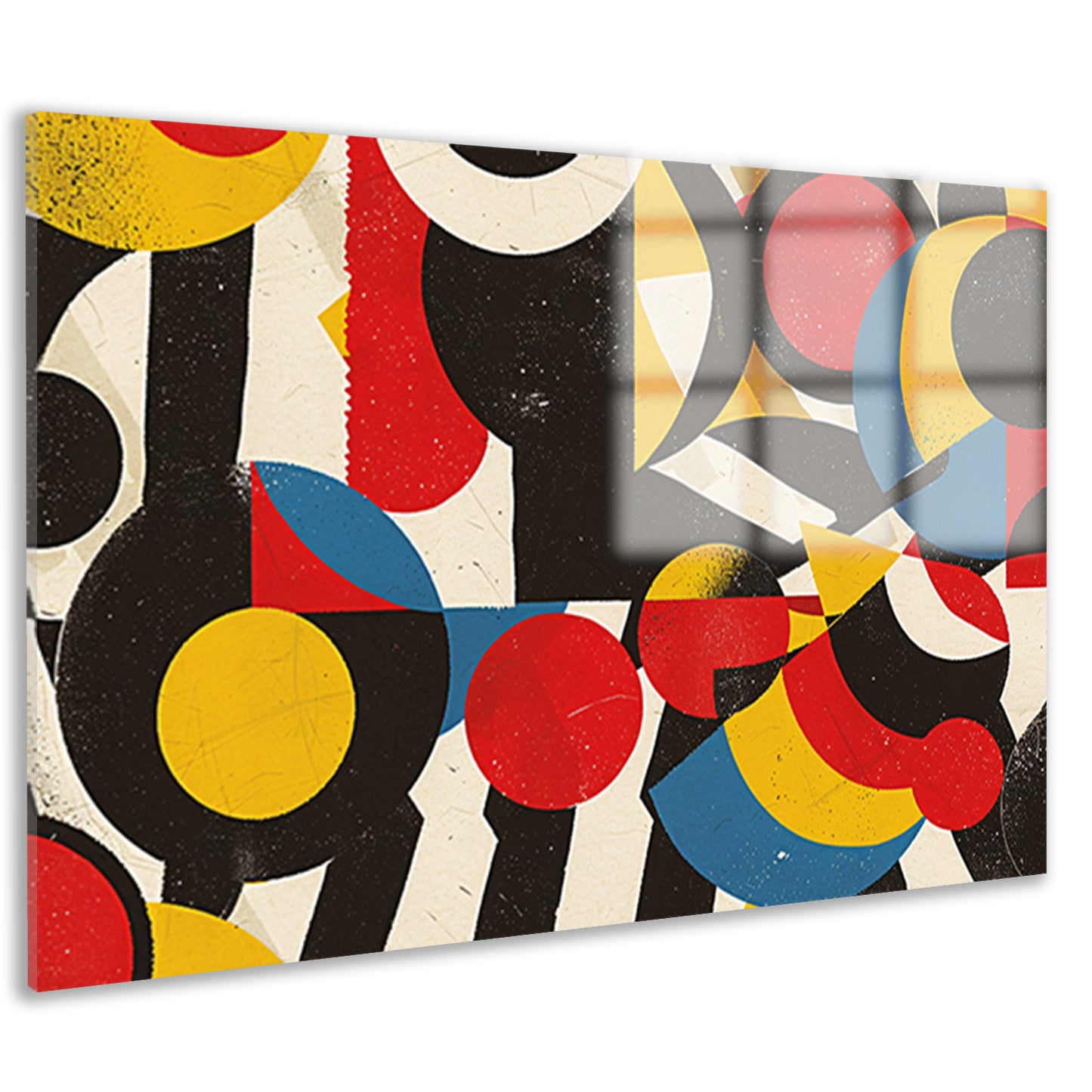 Geometrische compositie van kleur en vorm acrylglas