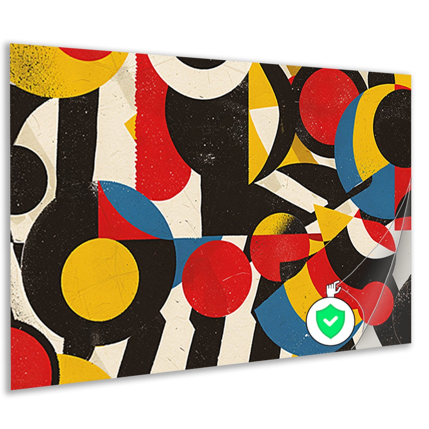 Geometrische compositie van kleur en vorm poster
