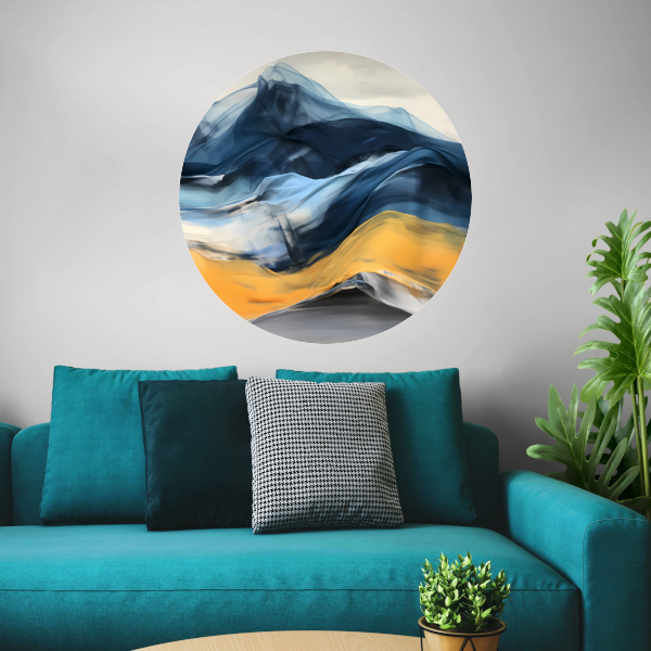 Een Zee van Blauw en Gouden Licht forex muurcirkel