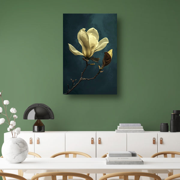 Prachtig realistisch schilderij van een bloem poster
