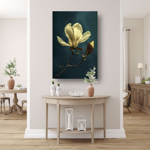 Prachtig realistisch schilderij van een bloem poster