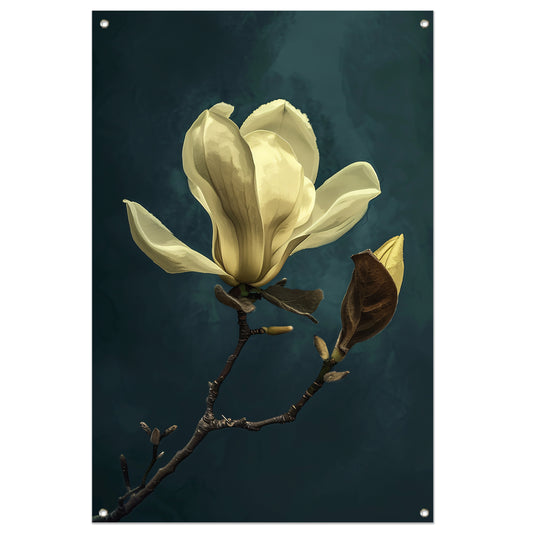 Prachtig realistisch schilderij van een bloem tuinposter
