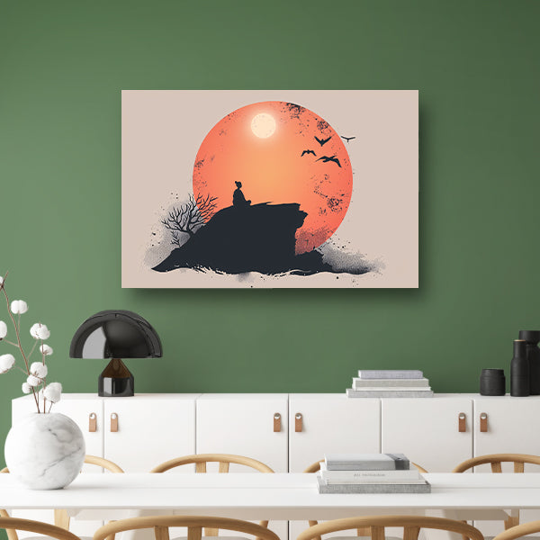 Nachtlandschap met sterrenhemel, Van Gogh canvas