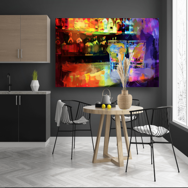 Twee Glazen op Bar canvas