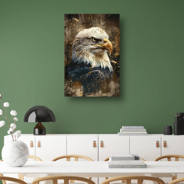 Majestueus adelaar portret in abstracte stijl poster