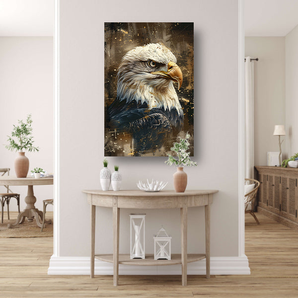 Majestueus adelaar portret in abstracte stijl canvas