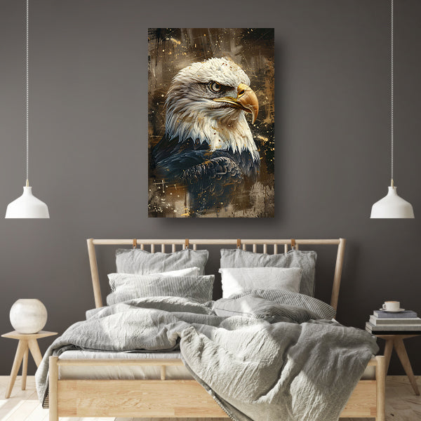 Majestueus adelaar portret in abstracte stijl poster