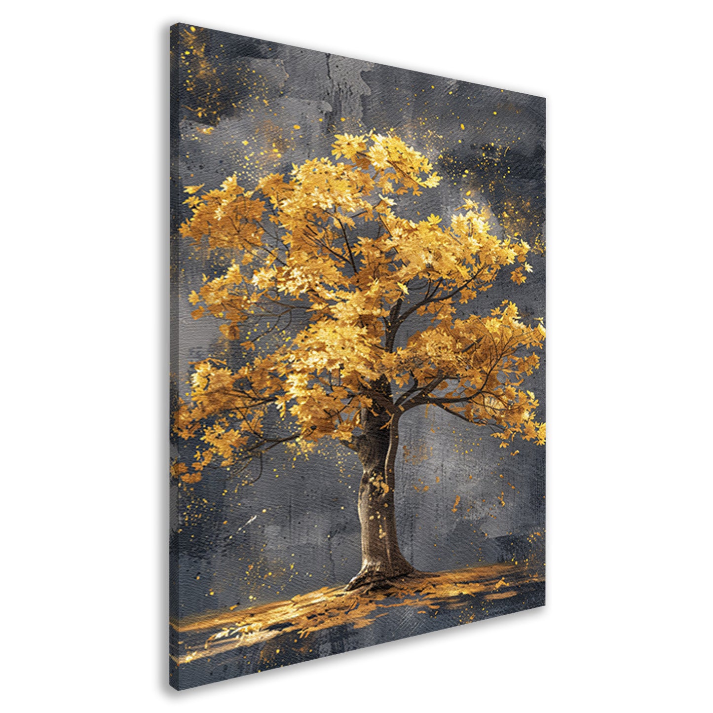 Schilderij van een boom met gouden bladeren canvas