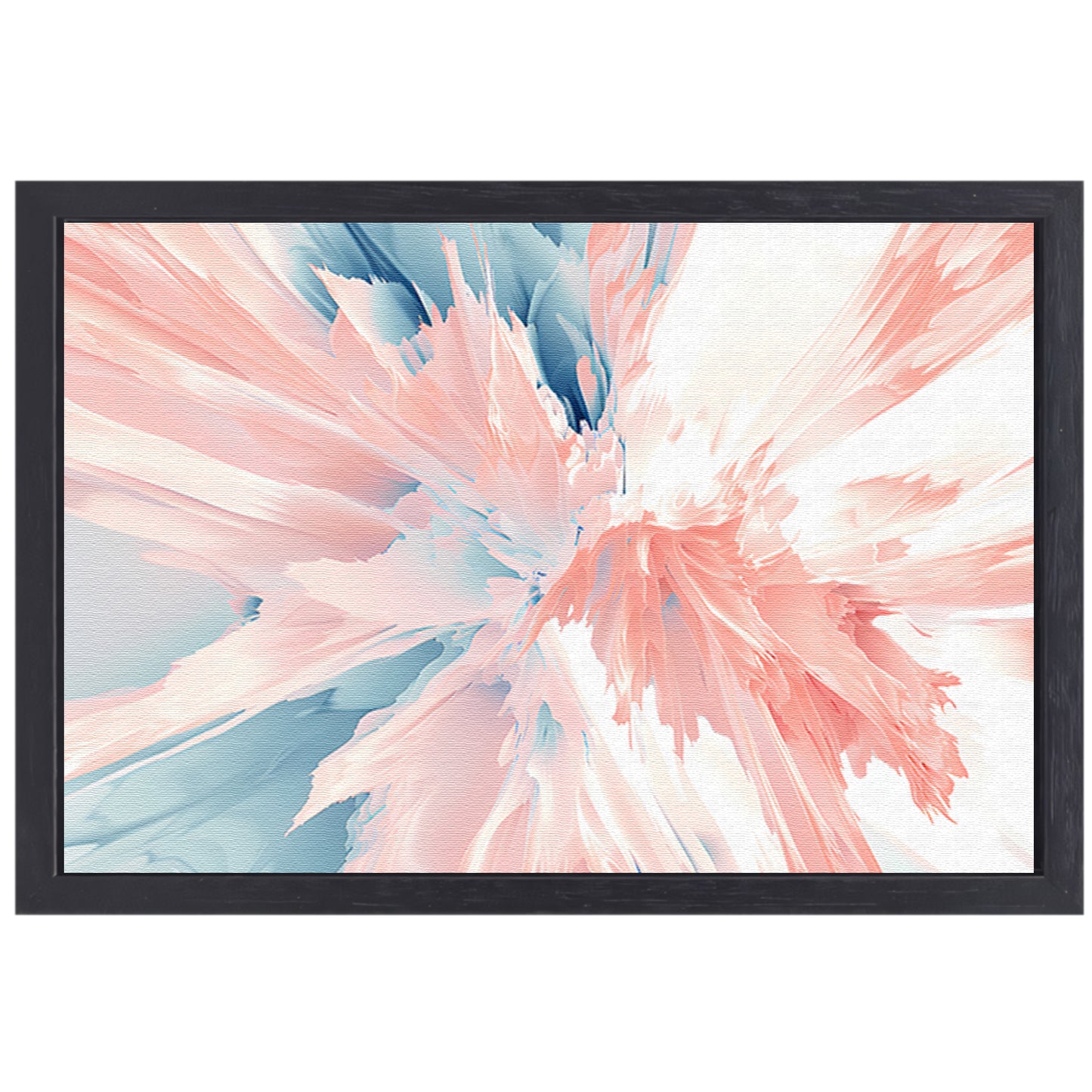 Abstract schilderij met zachte kleuren en dynamiek canvas met baklijst