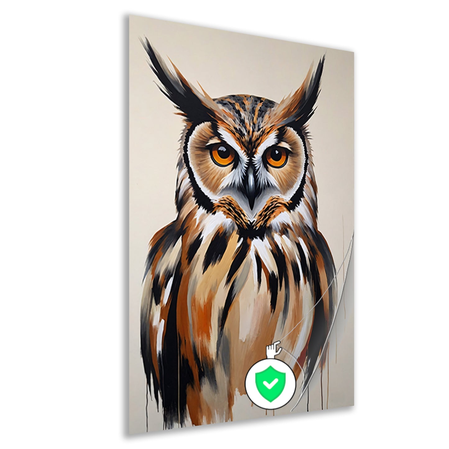 Majestic Owl in Vivid Brushstrokes poster