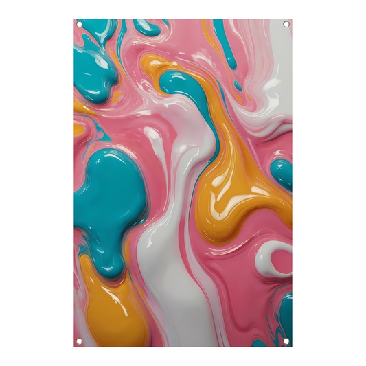 Abstracte Dans van Kleuren en Vormen tuinposter