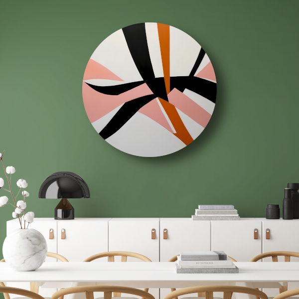 Dynamisch Abstract Geometrisch Kleurenspel forex muurcirkel
