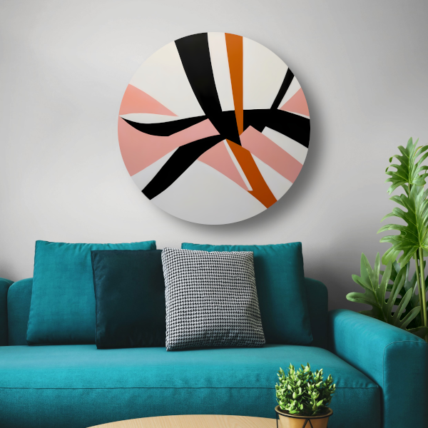 Dynamisch Abstract Geometrisch Kleurenspel forex muurcirkel