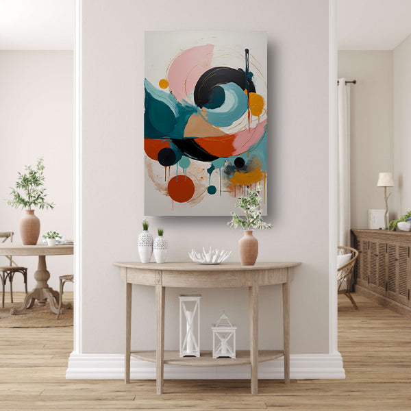 Abstracte Dans van Kleur en Vorm canvas