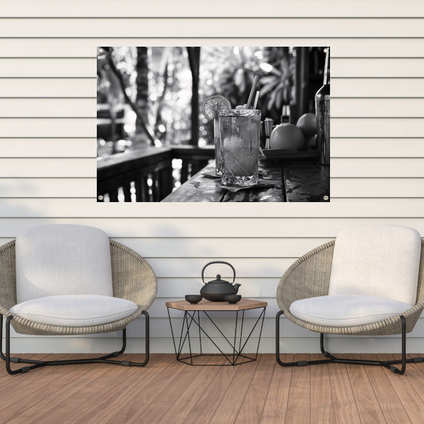 Minimalistisch stilleven mojito tuinposter
