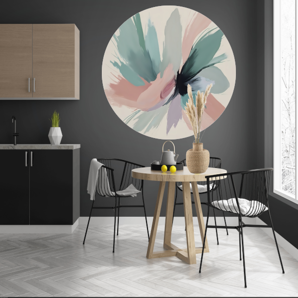Dynamische Pasteltinten in Abstracte Harmonie forex muurcirkel