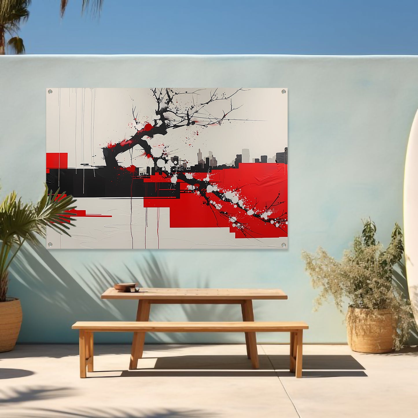 Nachtelijke bloesemboom tuinposter