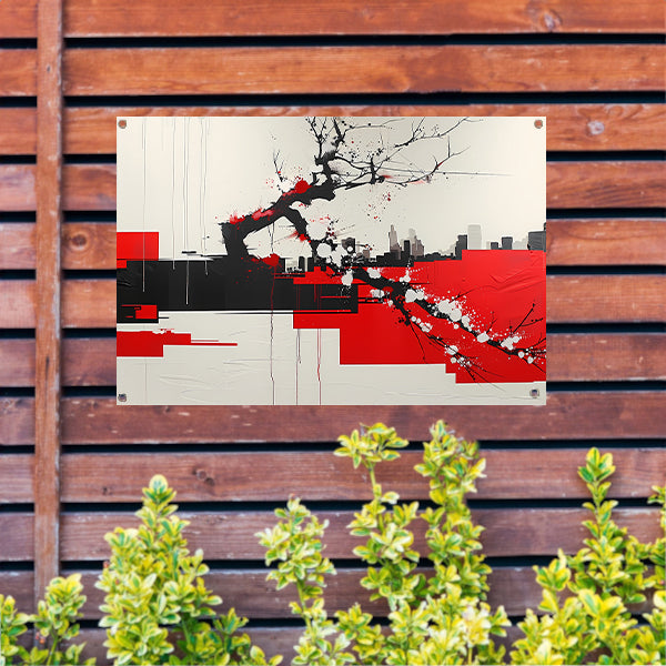 Nachtelijke bloesemboom tuinposter