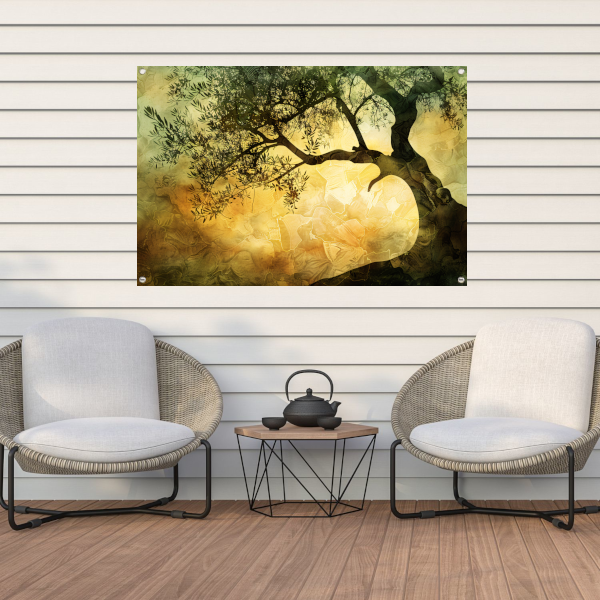 Zonnebloemenboom van Van Gogh tuinposter