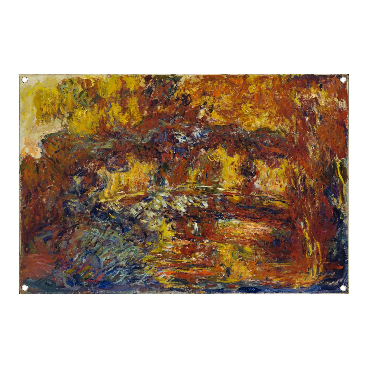 De Japanse voetgangersbrug - Claude Monet tuinposter